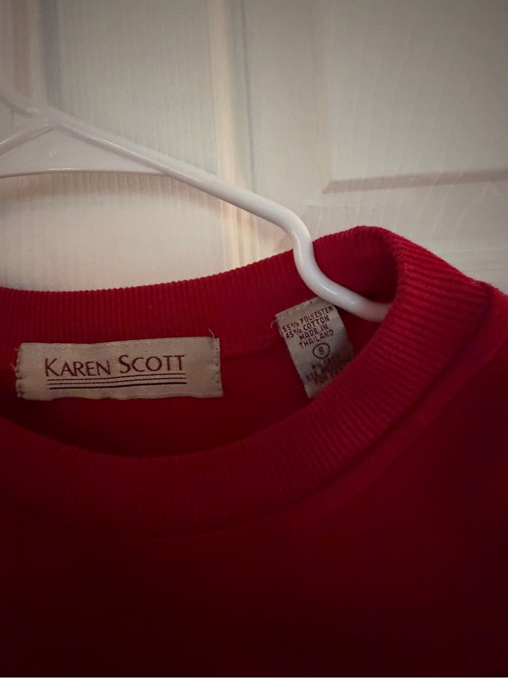 Karen Scott Red Short Sleeve Knit Top